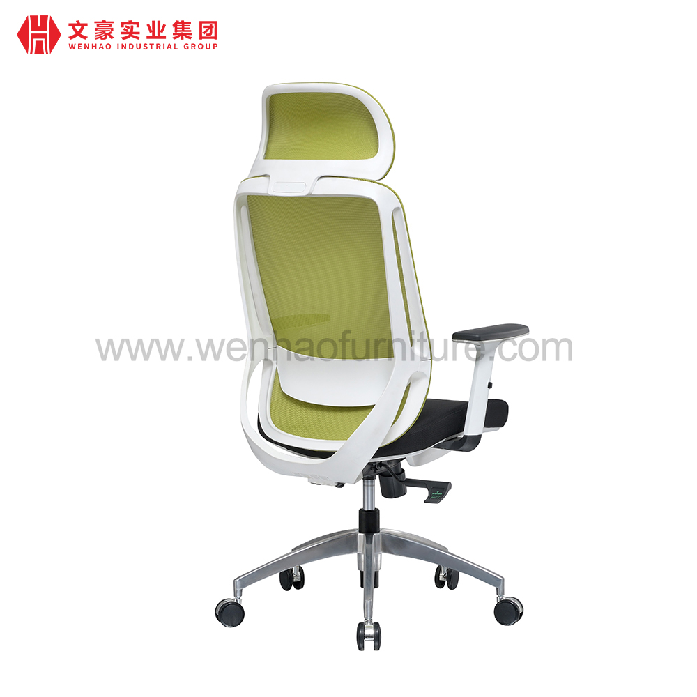 Green Ergonomic Mesh Office Swivel Chair Factory Modern Upholstered Chairs With Adjustable Arms