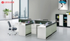 Modern Open Modular 4 Person Cheap Workstations For 4 Person Computer Office Table Mdf Desk Office Partition Staff Desk