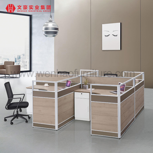 Office Cubicle Design Factory Direct Modular 4 Seat Office Workstation Cubicle for 4 Person