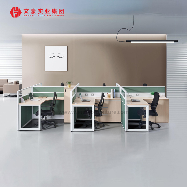 Work Station Office Space 6 Seat Screen Table Desk Supply Factory in China