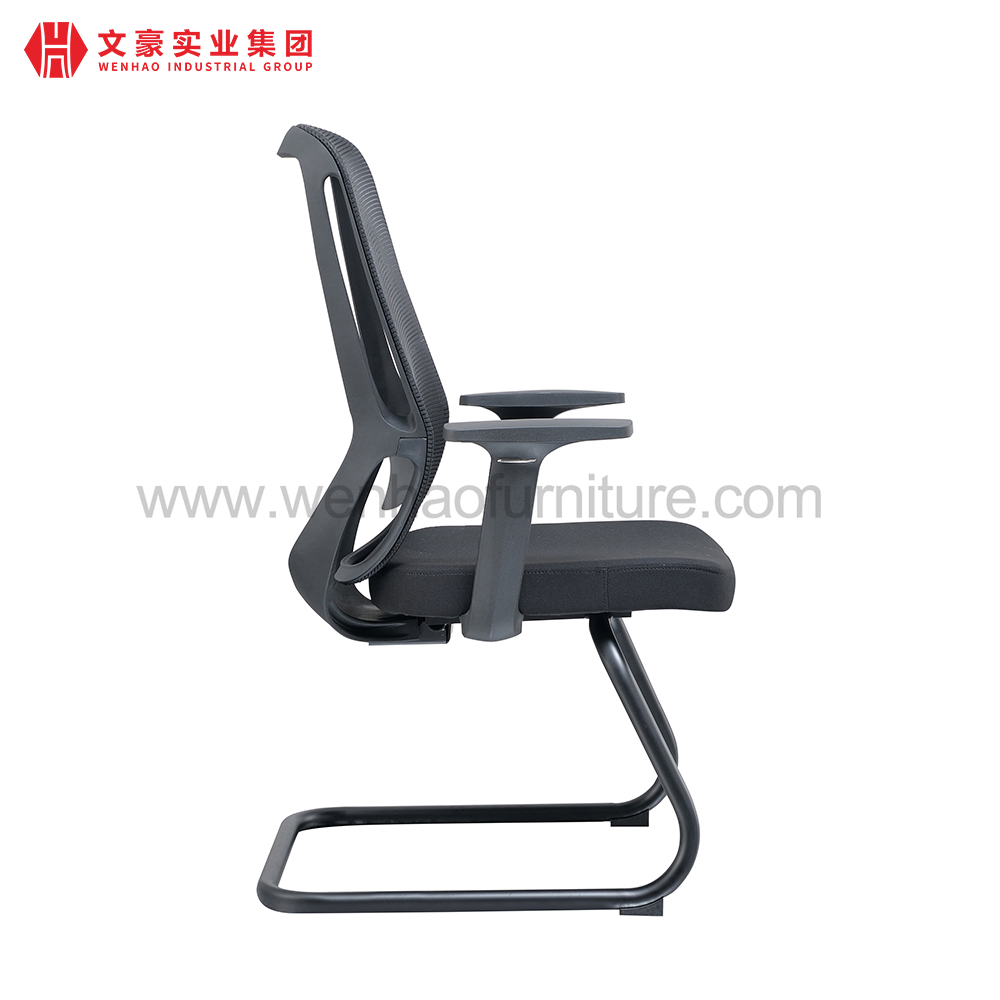 Modern Black Mesh Conference Chair Upholstered Desk Office Chairs with Armrests