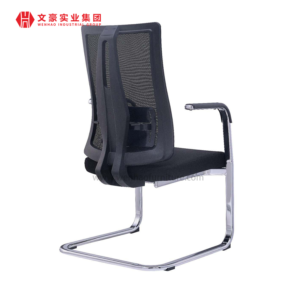 Wholesale Black Mesh Steel Conference Chair Upholstered Desk Office Chairs with Lumbar Support