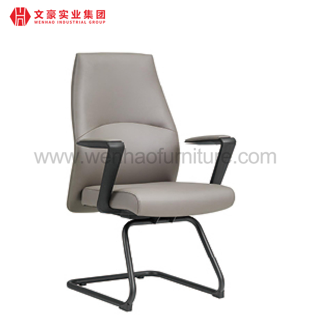 Wenhao Office Ergonomic Task Leather Visitor Chair Comfortable Conferance Room Chairs