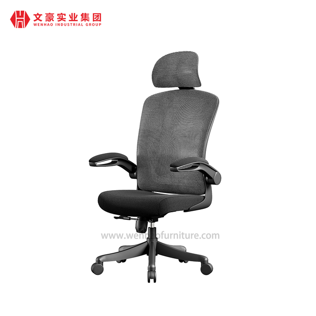 Mesh Office Chair with Headrest Upholstered Swivel Desk Chairs Manufacturers in China