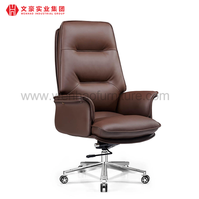 Luxury Upholstered Desk Chairs Ergonomic Adjustable Excutive Office Wheel Chair