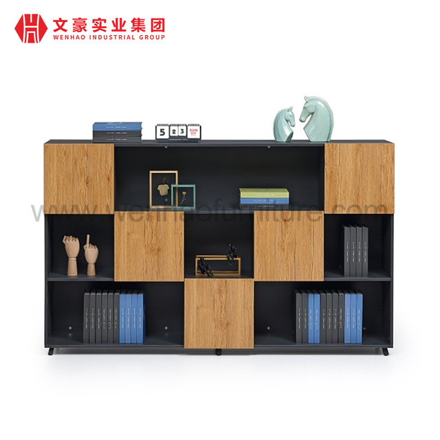 Modern Luxury Design Office Furniture Big Storage File Cabinet Wooden Office Bookcase 3 Tier Cabinet