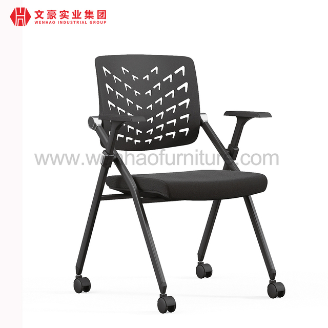 Foldable Training Chair with Wheels Stackable Computer Table And Chairs Office Furniture Dealers