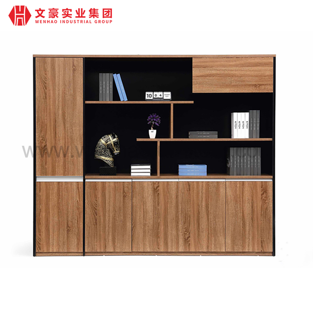 Large Storage Low Price 3 Swing Door Wood File Cabinet Office Bookcase Mdf Cabinet