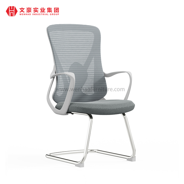 Office Ergonomic Mesh Visitor Fabric Meeting Chairs Conference Chair with Good Lumbar Support