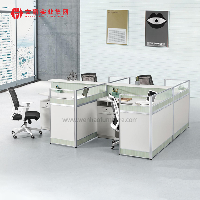 China Manufacturer Modern Modular Office Furniture Workstation 2, 4, 6 Seater Office Workstation Desk For 4 Person