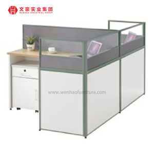 High-end Studio Desk Laminated Workstations Wooden 4 Office Workstations