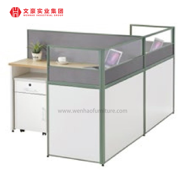 High-end Studio Desk Laminated Workstations Wooden 4 Office Workstations