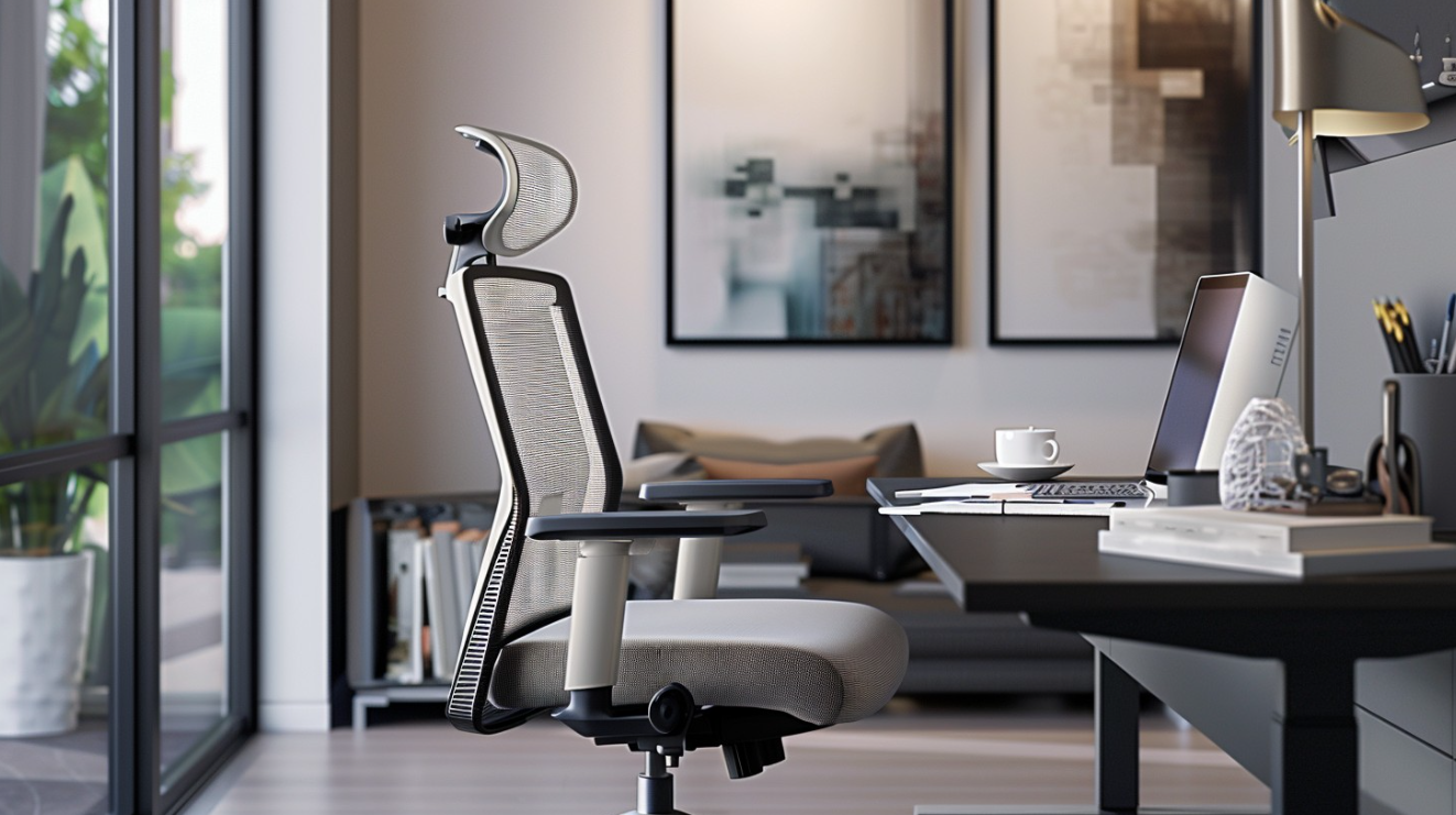 mesh office chair with headrest factory